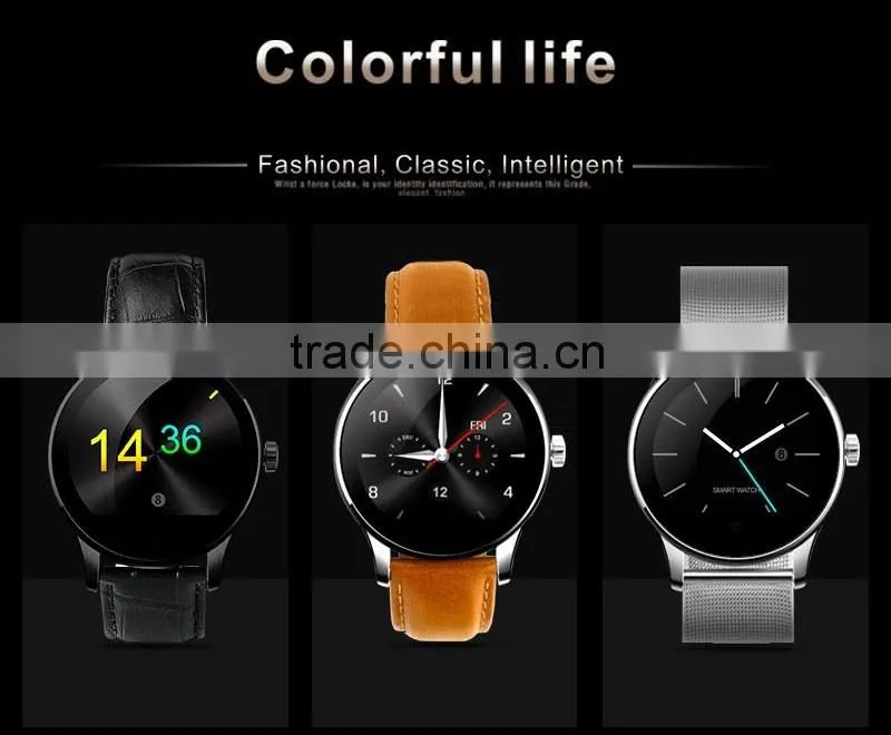 2016 New model touch screen smart watch for IOS can received messages form your mobile phone