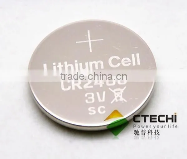 CR2430 3V 270mah lithium cell battery with pins /cr2430 lithium battery