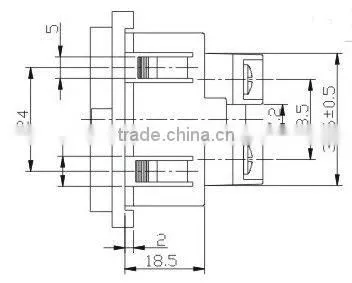 10A 16A 250V Euro AC electric switch and socket