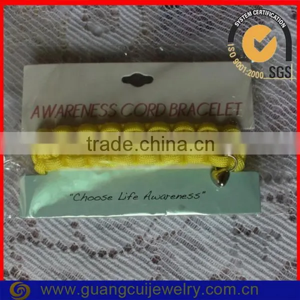 fashion woven cord bracelet with charm