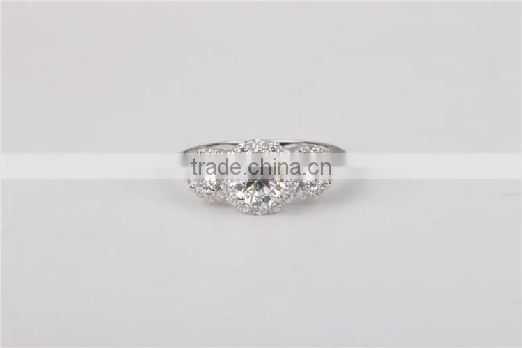 Top quality solid jewellry factory price ring 14K gold AAAAA CZ ring wedding band ring fashion jewelry