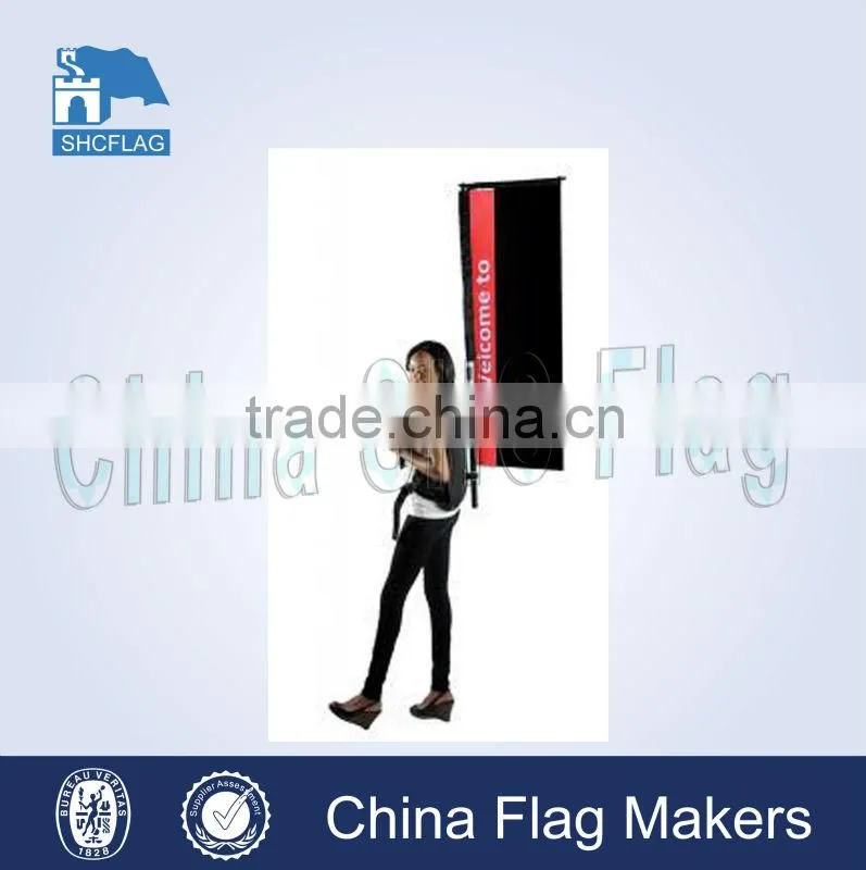 NO MOQ Customized Backpack Flying Banner