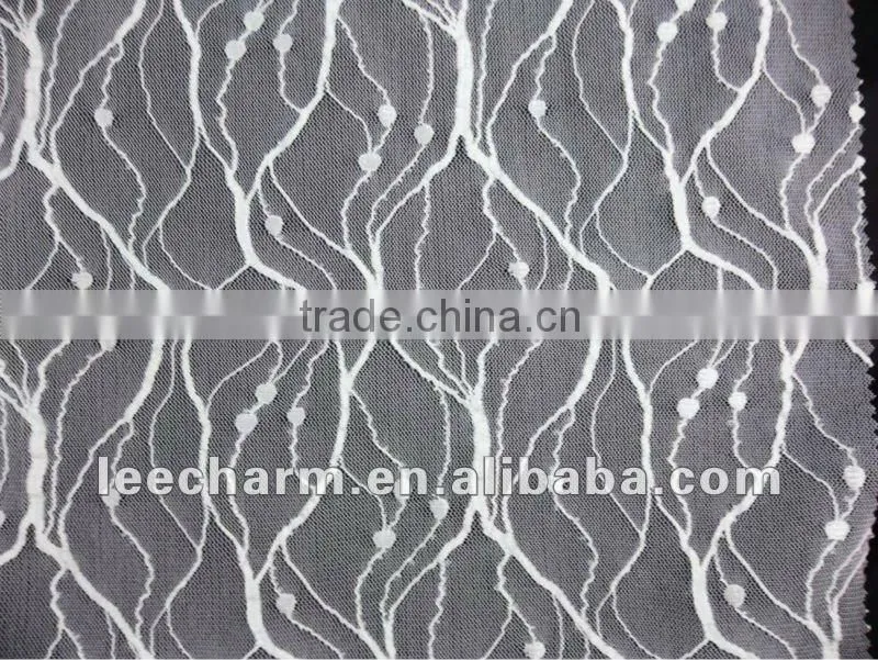 Nylon Rayon Blend Lace Mesh Fabric