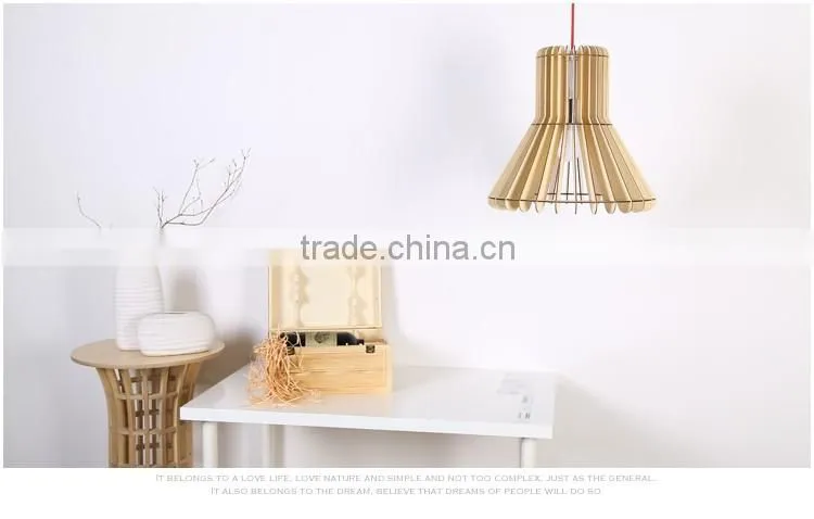 LED pendant Light JK-8005B-15 Hotel modern wood pendant light