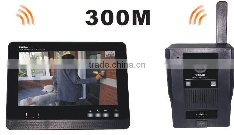 7 inch wireless video door phone with wirelss unlock function