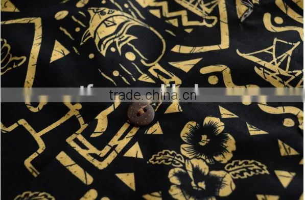 100% cotton shirt hawaiian theme party costumes hawaiian fabric hawaiian shirt