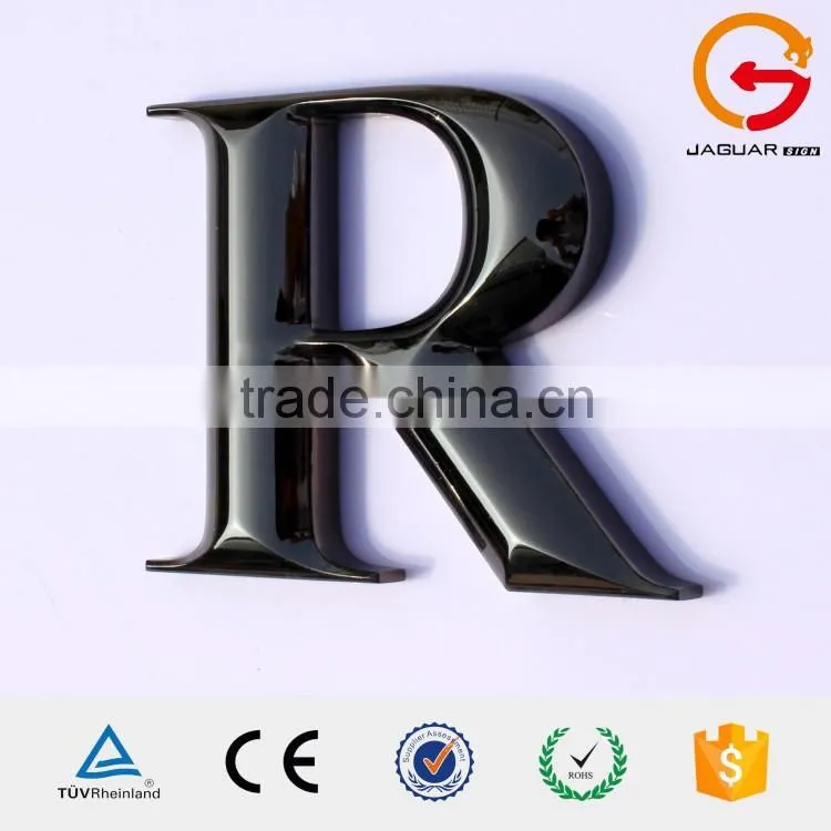 metal effect 3d round chrome acrylic alphabet letters and numbers