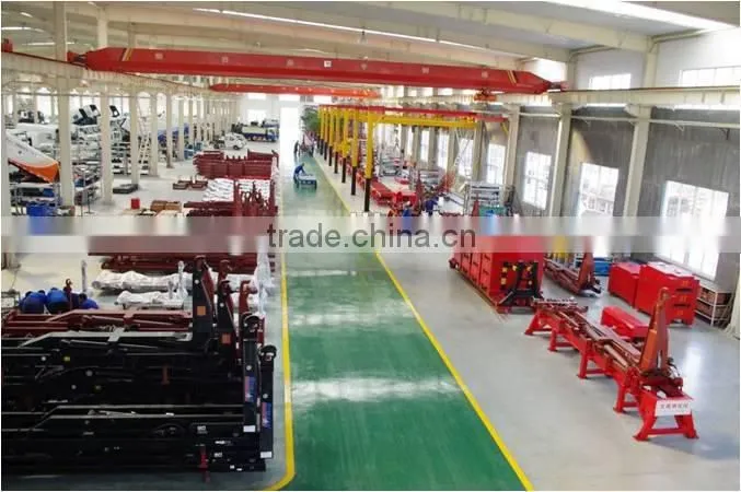 telescopic hydraulic hook lift for garbage container transfer