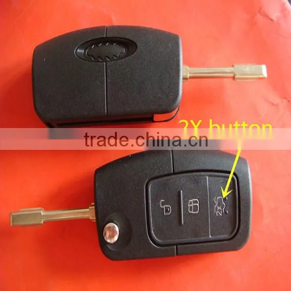 TD 3 button flip key case with roll up windows with 2X button for F-rd