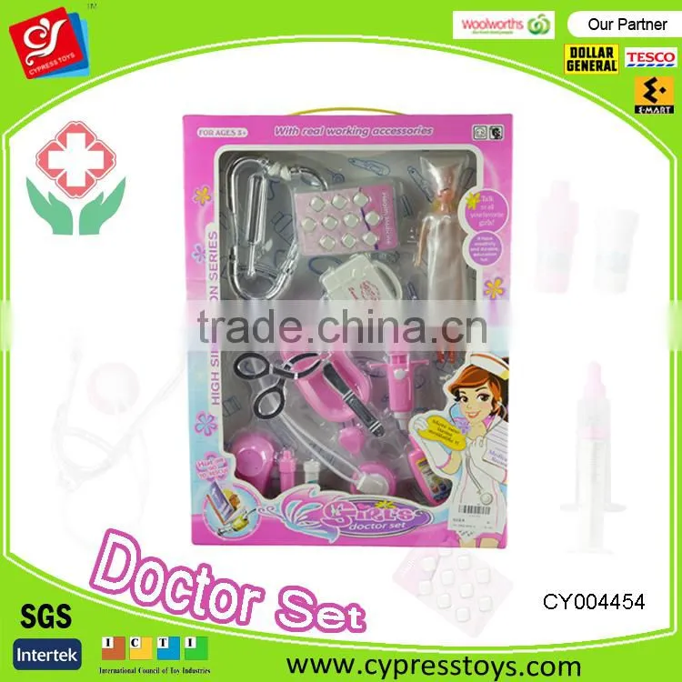 2015 Plastic educational manipulative toy,doctor game set for kids