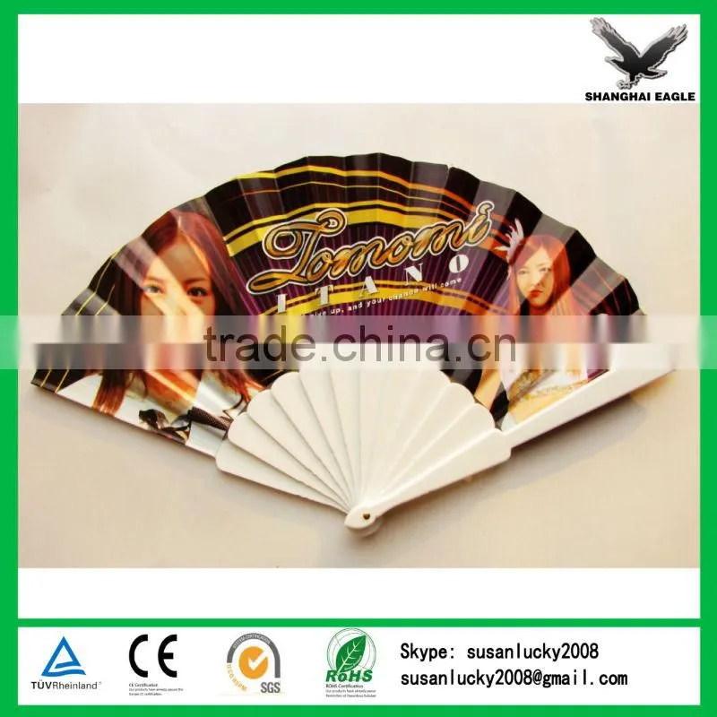 Foldable advertising plastic hand fan (directly from factory)