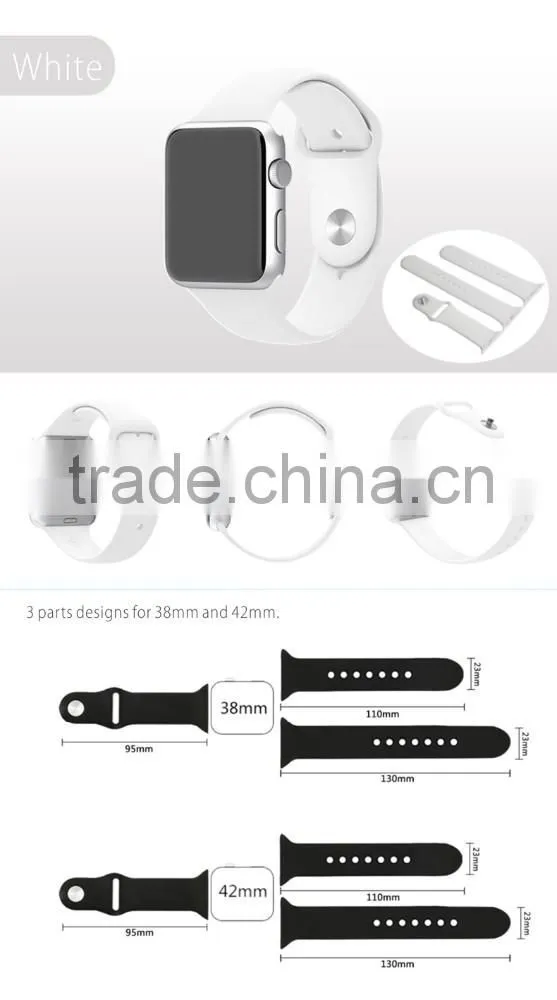 Cheapest Price Fashion Stouch Silicone Watch band for Apple Watch 38/42mm,Changeable Watch Silicone Band