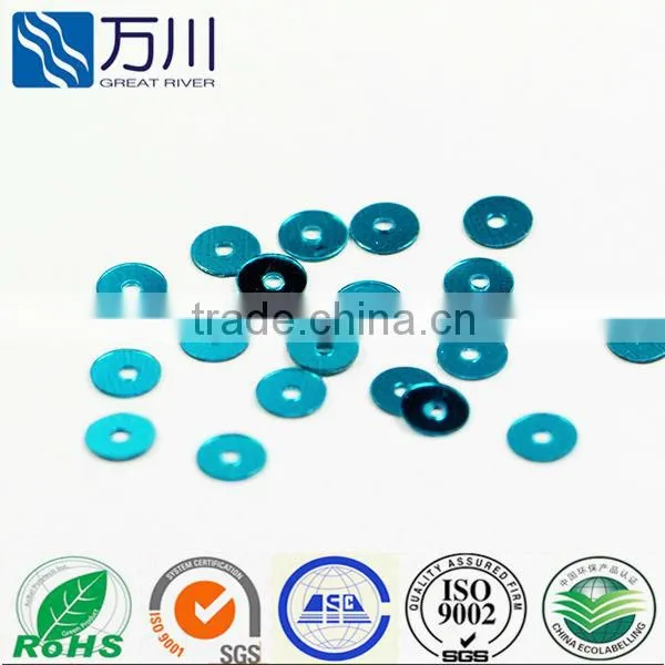 Blue Round Loose Bulk Flat Spangle Sequin Paillette with hole