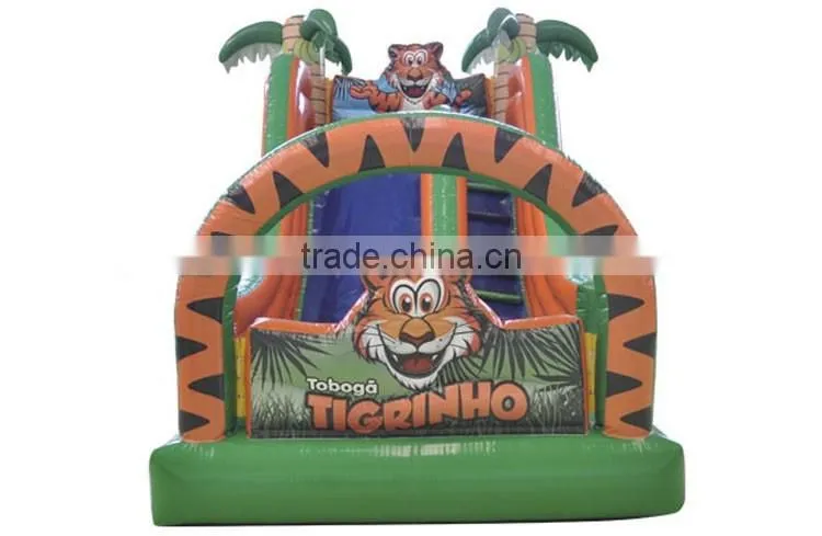 cheap inflatable slide tiger theme for children garden for sale