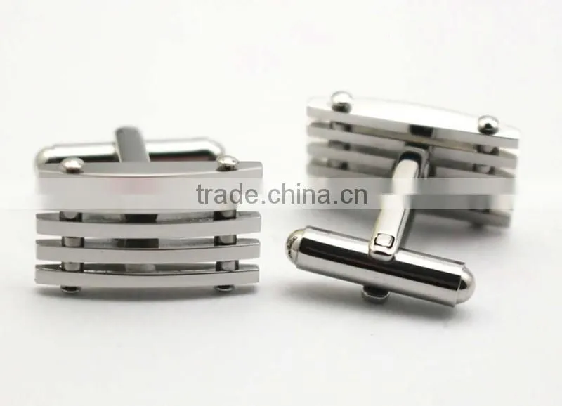 Fashion Silver 316L Stainless Steel Factory Wholesale Cufflink
