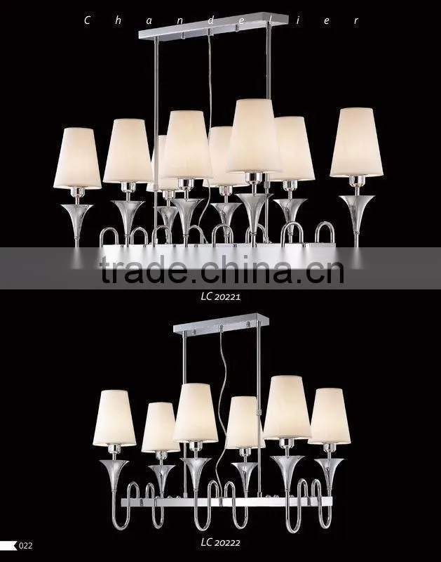Concise indoor pendant lamp with lampshade/fiber optic chandelier