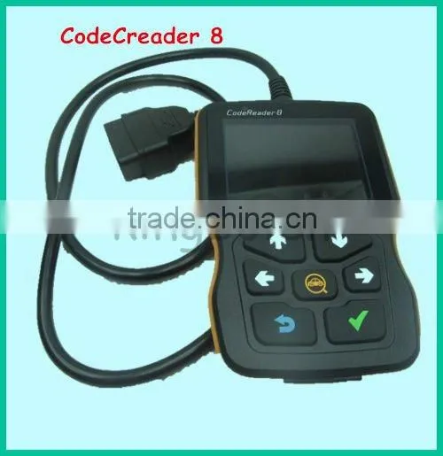Newest arrival latest code reader 8 scanner tool support the function of OBDII&EOBD with first-class free technical support