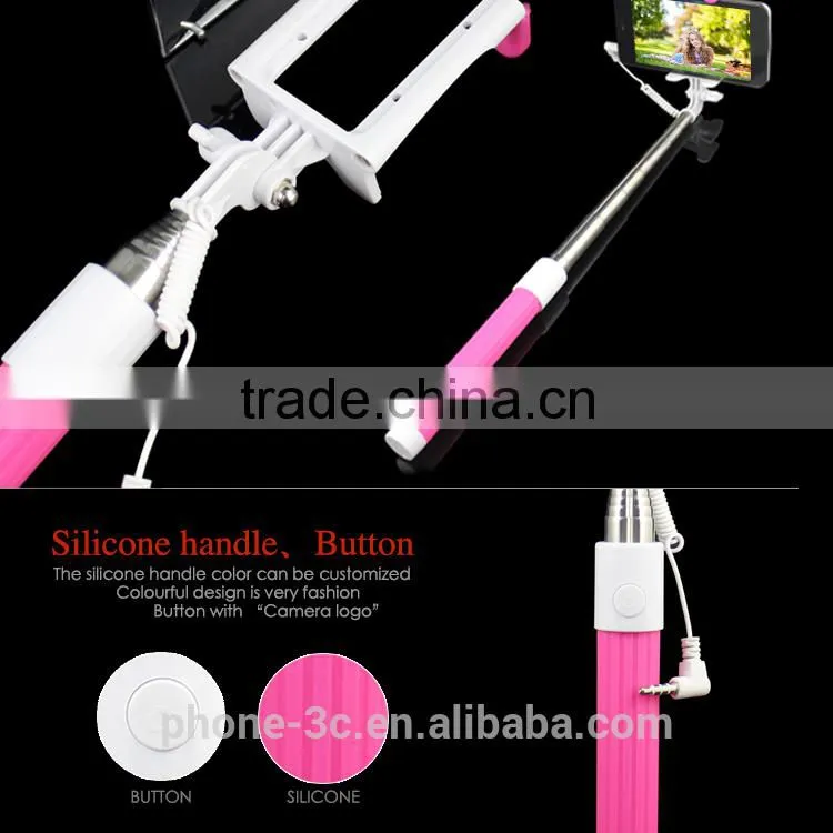 best seller product 2015 kung fu stick, charge free cable take pole selfie stick, extendable monopod with Holder