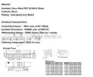 Dual row 2.54mm pin header cable female connector