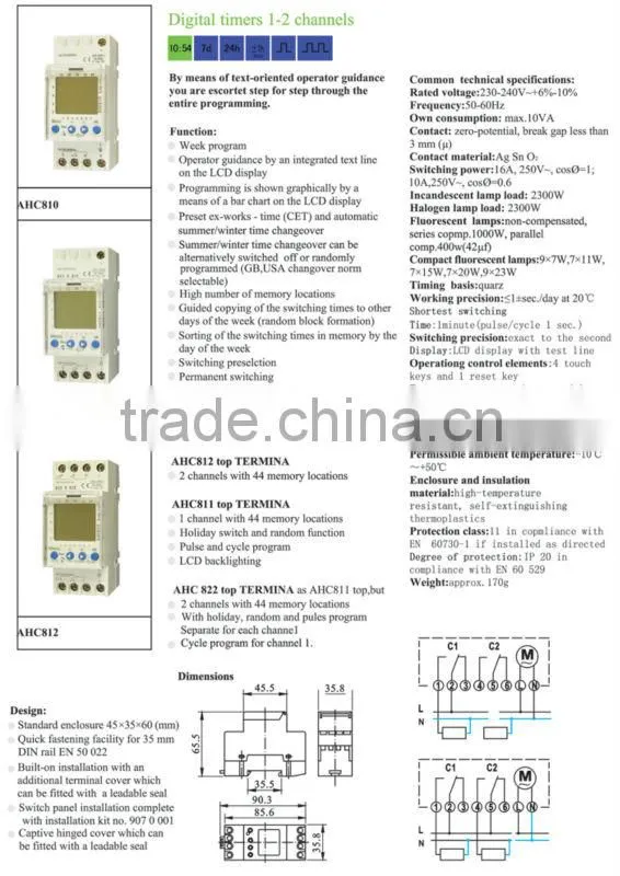 Weekly Programmable Battery Relay AHC812