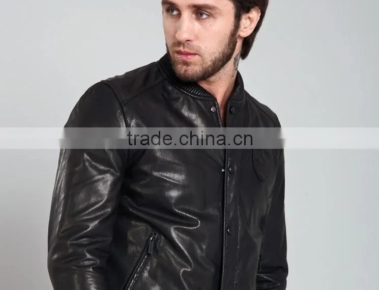 2013 hot sales punched polyester Imitation Leather fabric for garment , suit, jacket and coat,sun-protective clothing