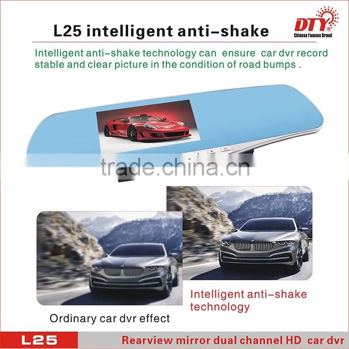 mirror car camera recorder 4.3 inch lcd car dvr ,hd car rearview mirror, L25