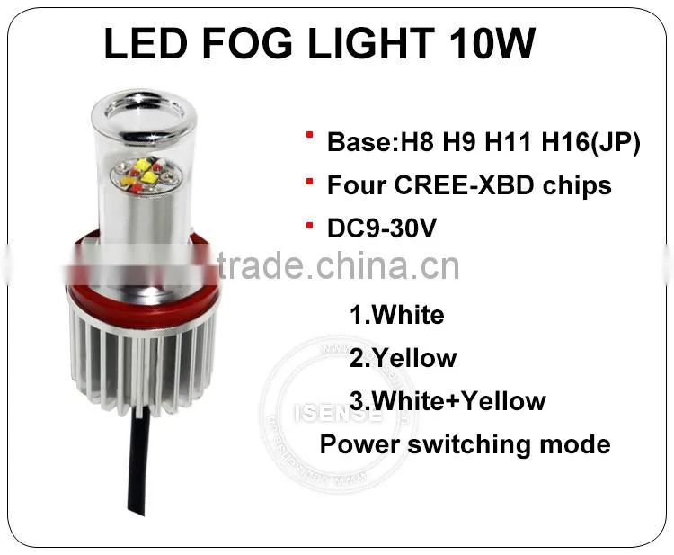 Export 10w leed fog light h10/9005/9006/h11/h16 led foglight