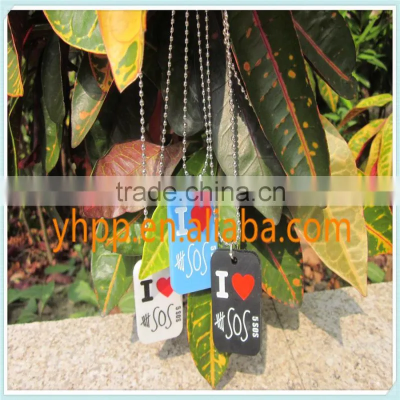Custom 5 Seconds of Summer I Love 5SOS Silicone Dog Tag Pendant Necklace