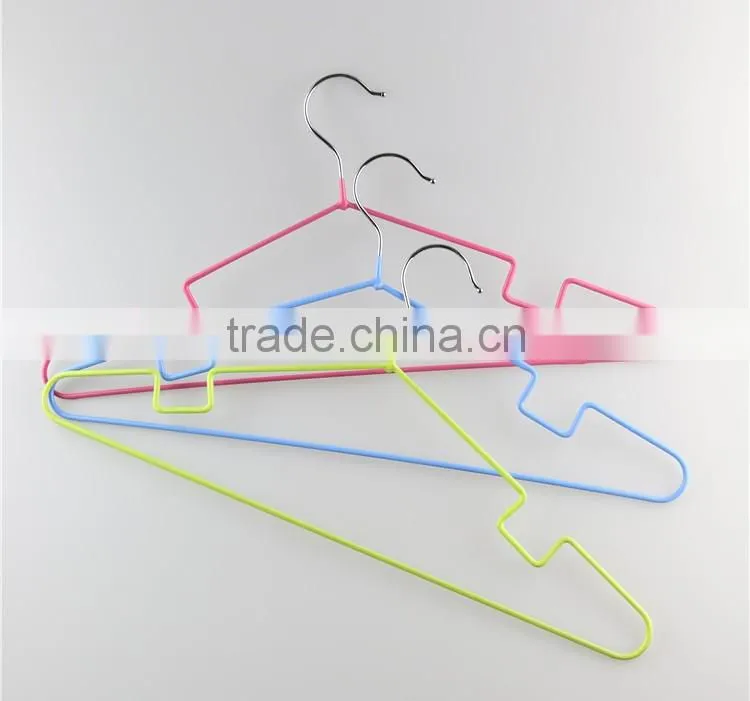 Fashion Custom Hot Selling Pvc Coating colorful metal hanger