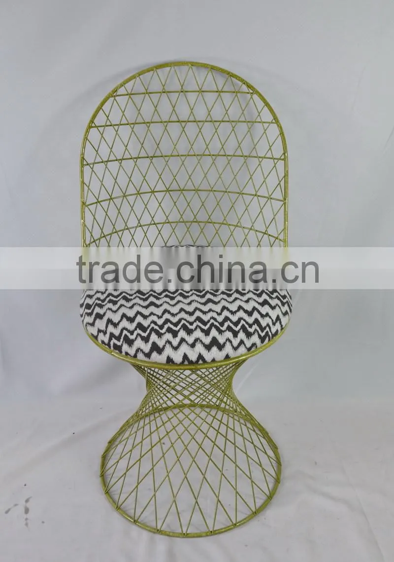 French handmade outdoor wire chair for garden