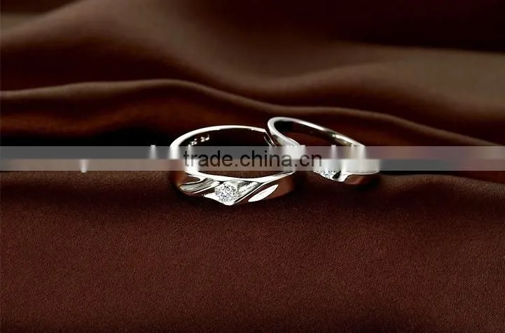 2014 Latest 925 silver double band chain ring