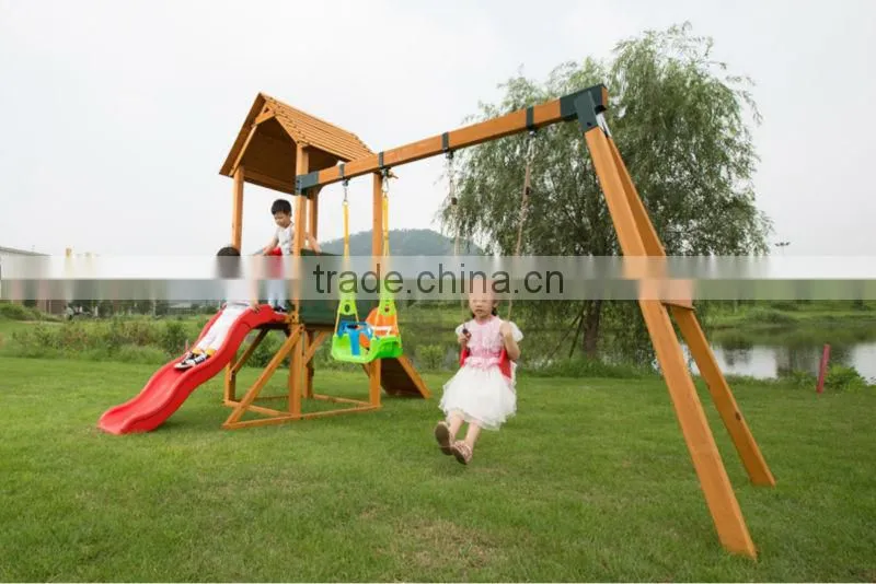 wooden house swing sets TYS-S03