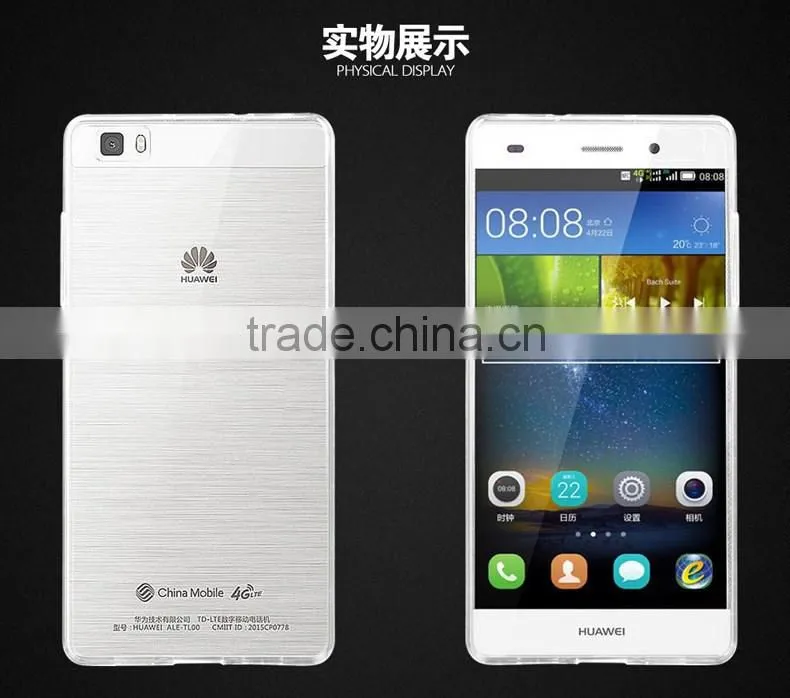 Clear Mobile Phone TPU Case For Huawei P8 Lite