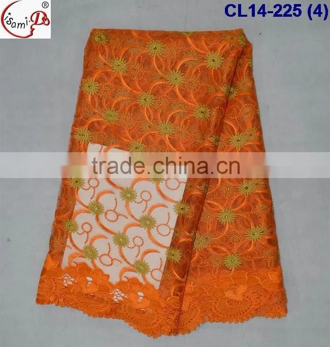 CL14-225 2016 latest fashion lace design french lace fabric, african net tulle lace fabric wholesale