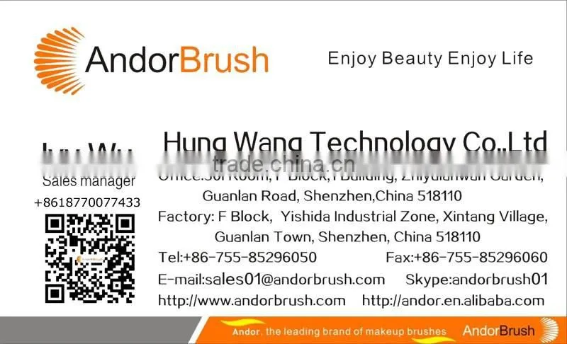 Long hanlde colorful handle face makeup brush and cosmetics