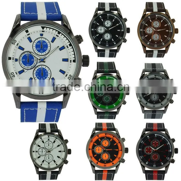 fashion round shape multi color strap unisex men ladies casual Analogue Quartz wholesale china watch factory directly