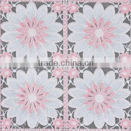 quality elegant floral printed white decorating PVC lace table cloth