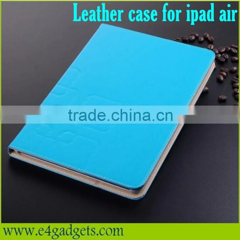 Wholesales High Quality luxury PU Leather flip Case for ipad air smart case