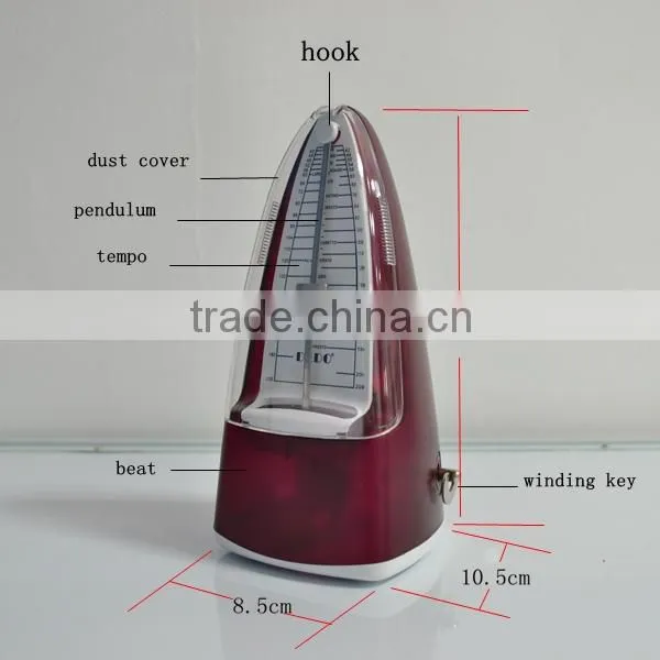 red Musical Metronome for piano with black bullet