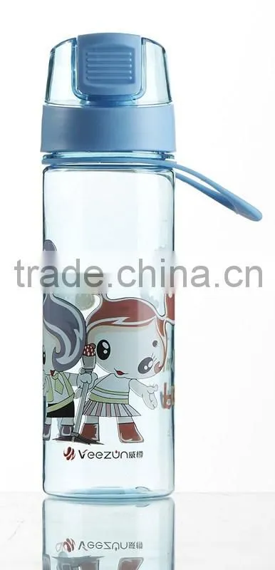 plastic sports bottle with straw/school water bottle for kids /kids water bottle