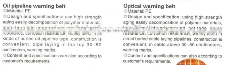 Wholesale Underground Detectable Aluminum Warning Tape