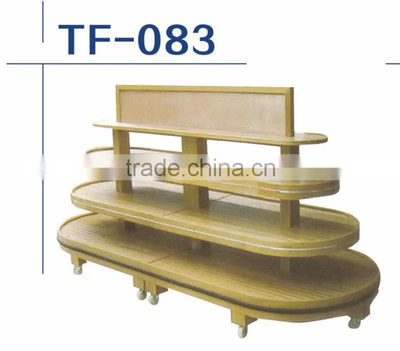 2014 Hot Sale Bread Egg Supermarket Wooden Shelf