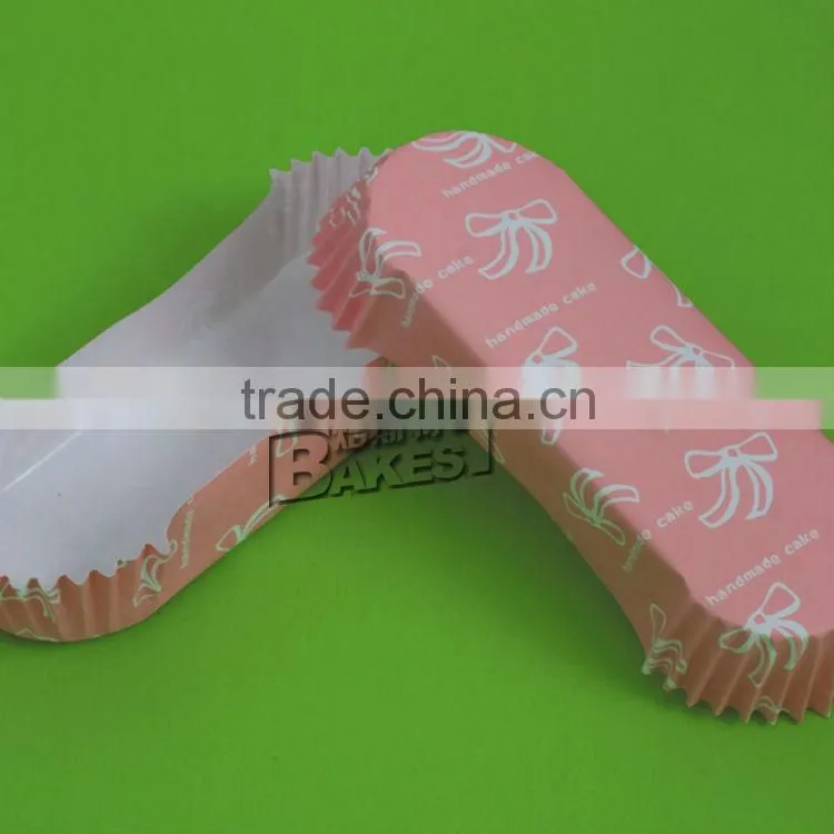 Factory price windmill alphabet patterns small size boat shape paper cakecups liners/custom cupcake liners