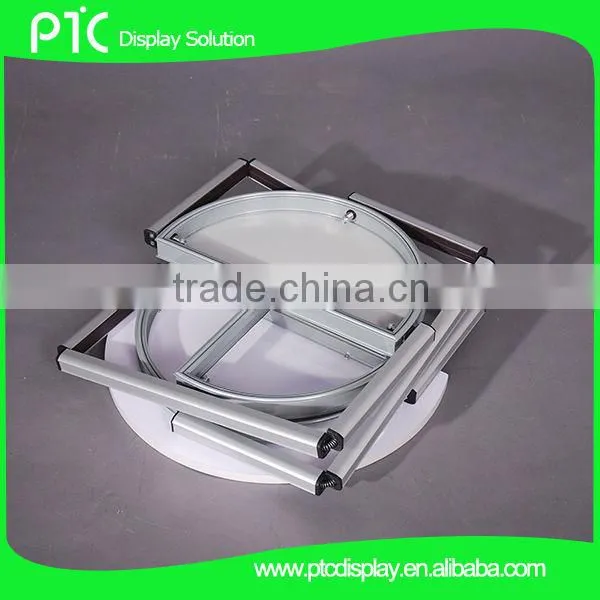 2 layer half round Folded advertising pop up twister tower banner