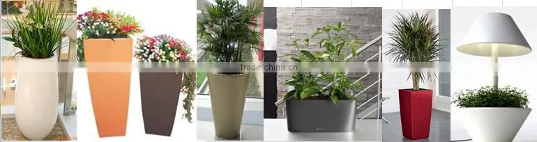 Outdoor glossy fiberglass planter
