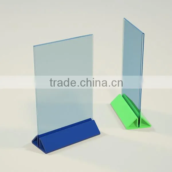 Custom colors transparent beautiful acrylic menu holder, sign holder
