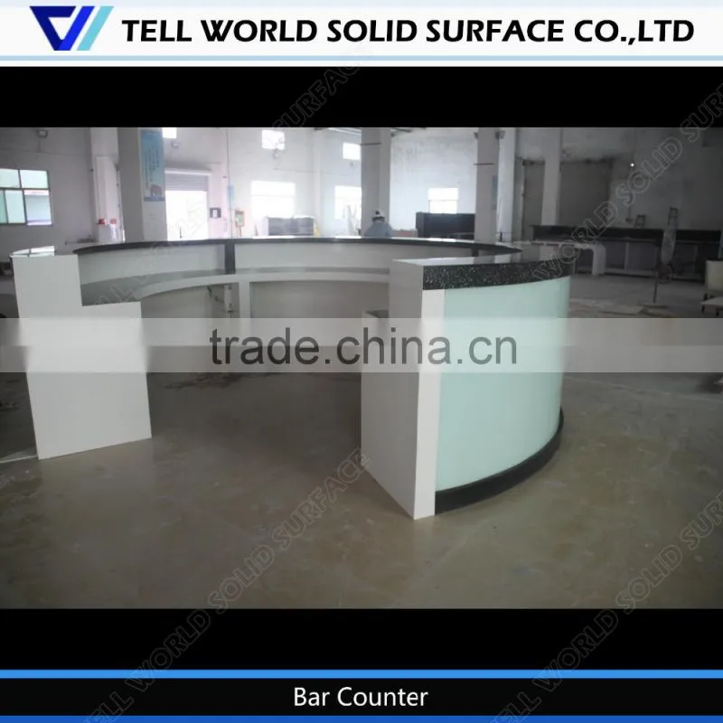 Hot sale bar counter/illuminated led bar counter/around bar counter