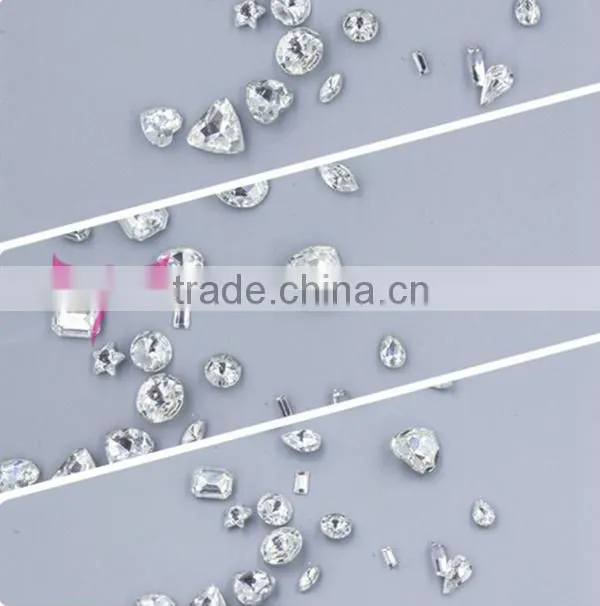 2015 high quality sharp bottom rhinestone/tip accessories crystal for nail art decoration