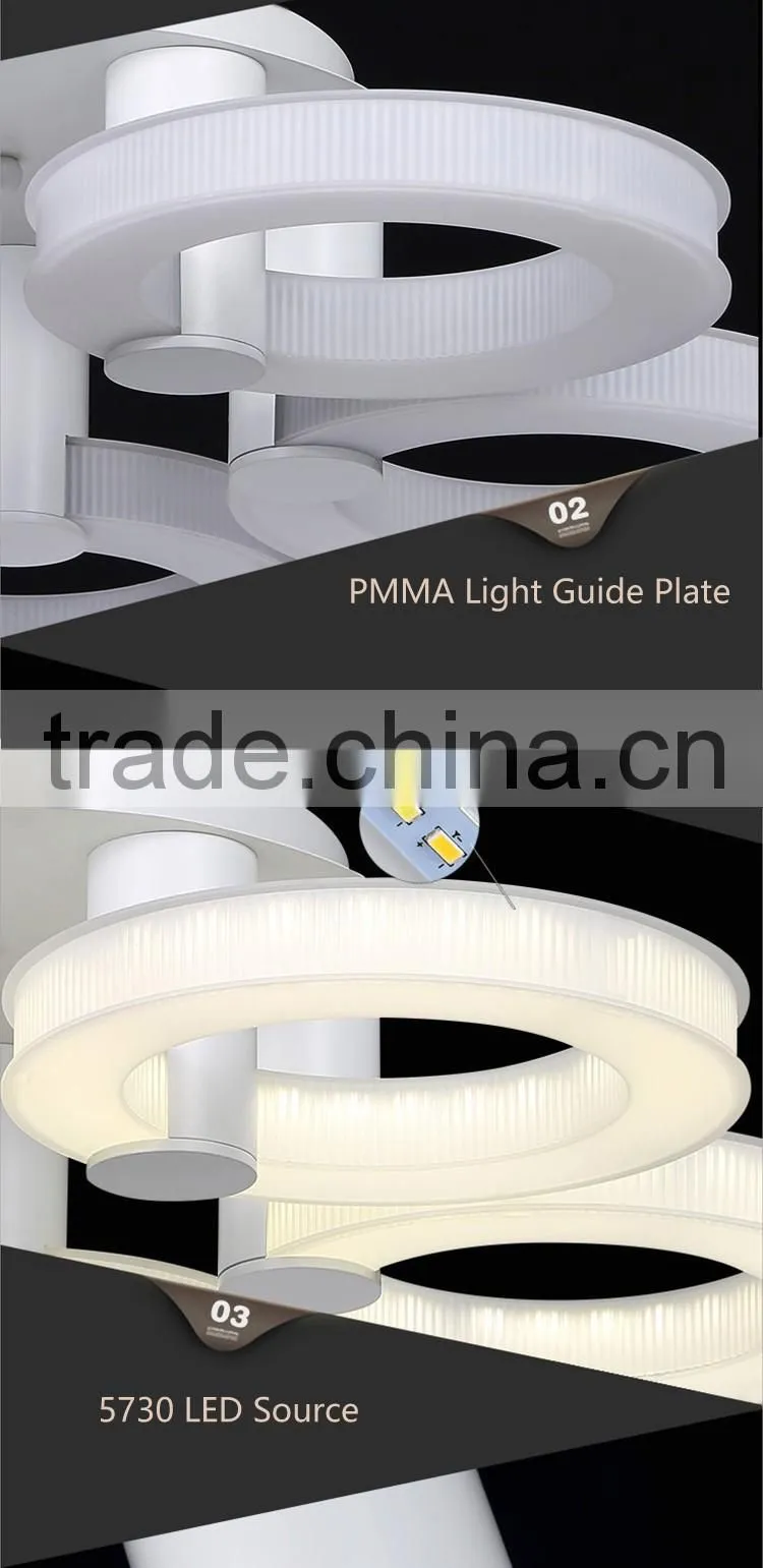 Elegant Ceiling Lights for Restaurant 5 Lights 220V Crystal Ceiling Lamp