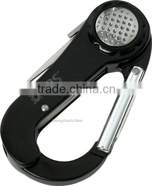 4 In 1 Multi Function Carabiner With Divot Multi Tool And Cigar Cutter